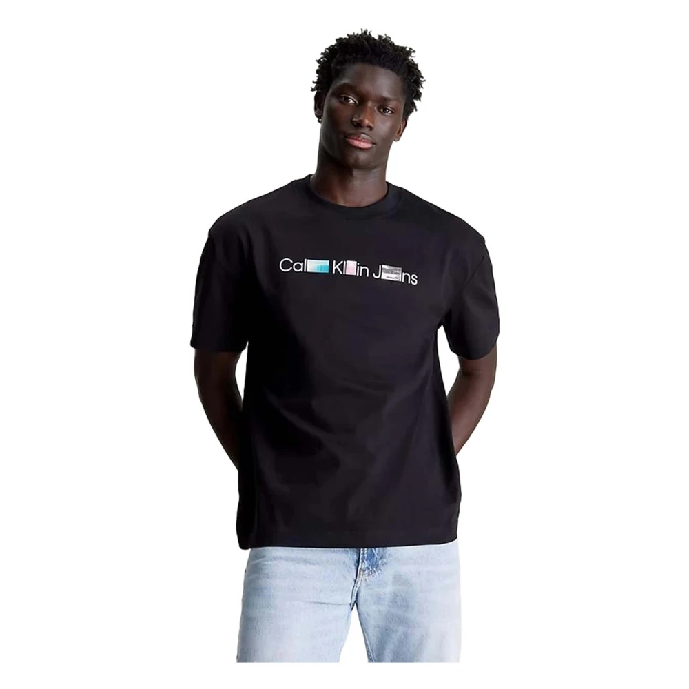 Calvin Klein Photoprint Institutional TEE T-shirt Black Heren