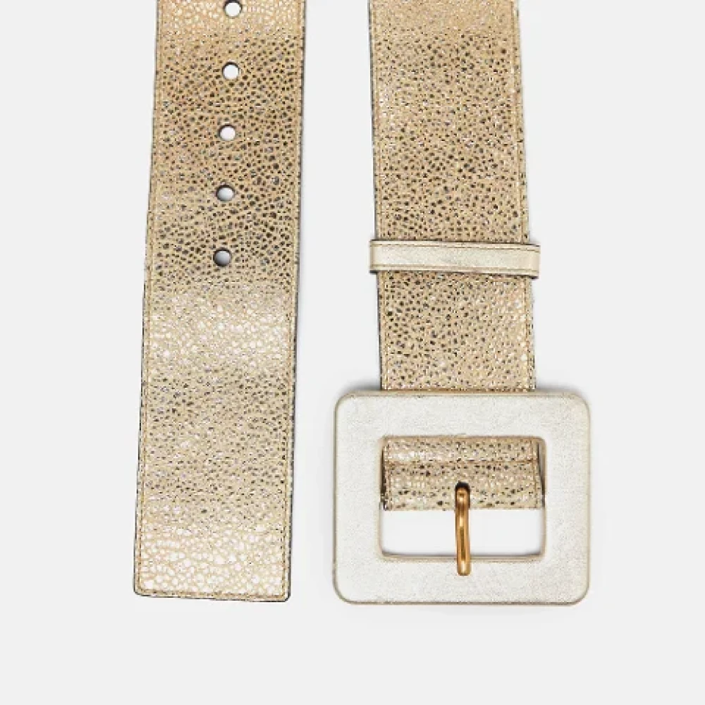 Yves Saint Laurent Vintage Pre-owned Leather belts Yellow Dames