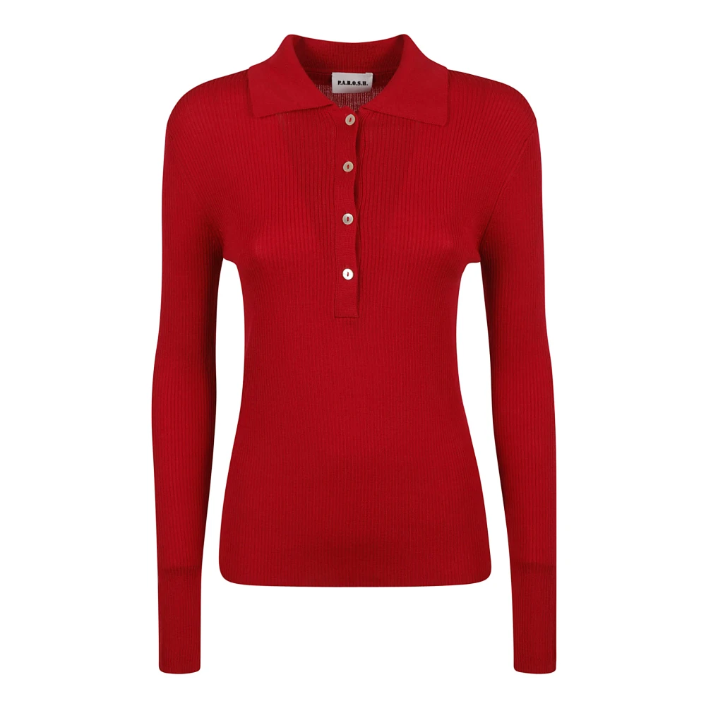 P.a.r.o.s.h. Rode Sweatshirt voor Vrouwen Aw24 Red Dames
