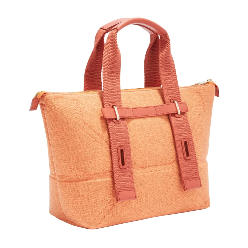 Furla Canvas Tote Tas met Verstelbare Banden White Dames