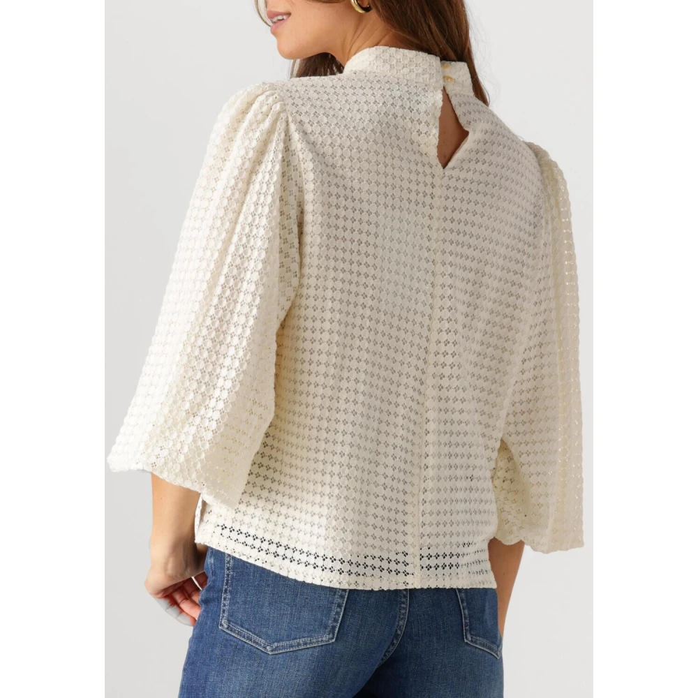 Minus Elegante Fiora Blouse voor Vrouwen Beige Dames