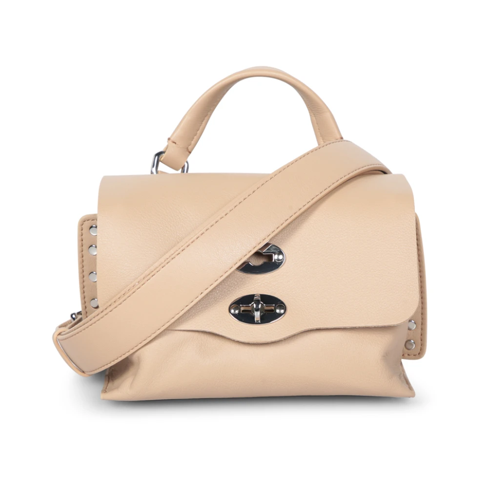 Zanellato Elegante Leren Tas Veelzijdig Ontwerp Beige Dames