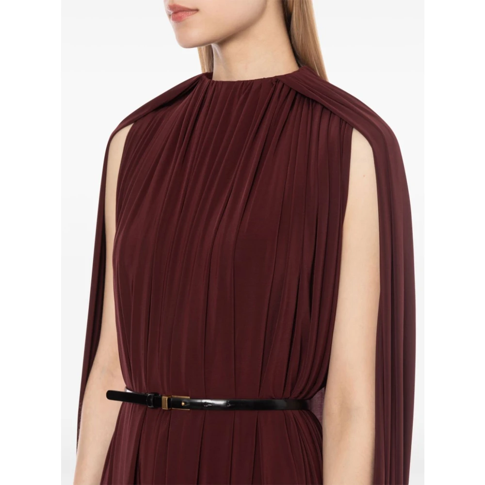 Philosophy di Lorenzo Serafini Bordeaux Cape Design Puffball Jurk Red Dames