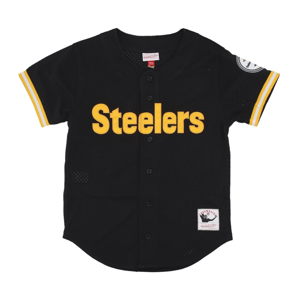 Mitchell & Ness NFL Pittsburgh Steelers Mesh Shirt Black Heren
