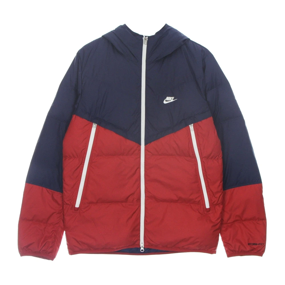 Nike Men's Multicolor Windrunner Hooded Down Jacket Midnight Navy - Jackets - Xl - Sport