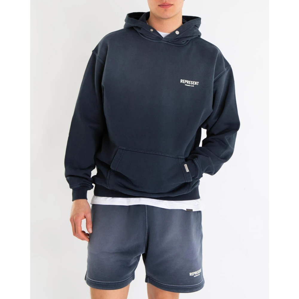 Represent Eigenaars Club Hoodie Blue Heren