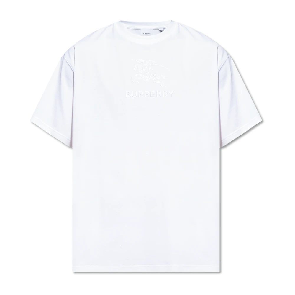 Burberry Men's White Tempah T-Shirt With Logo