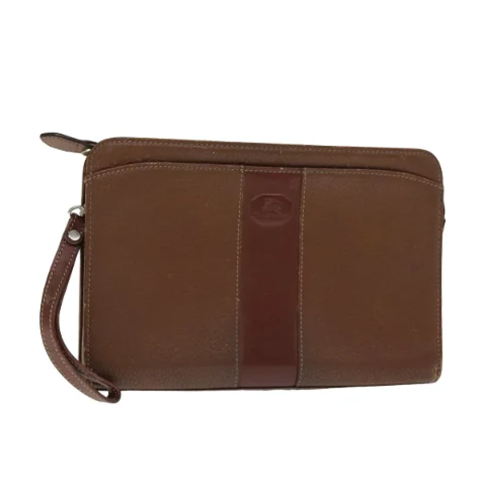 Burberry Vintage Pre-owned Leather clutches Brown Dames