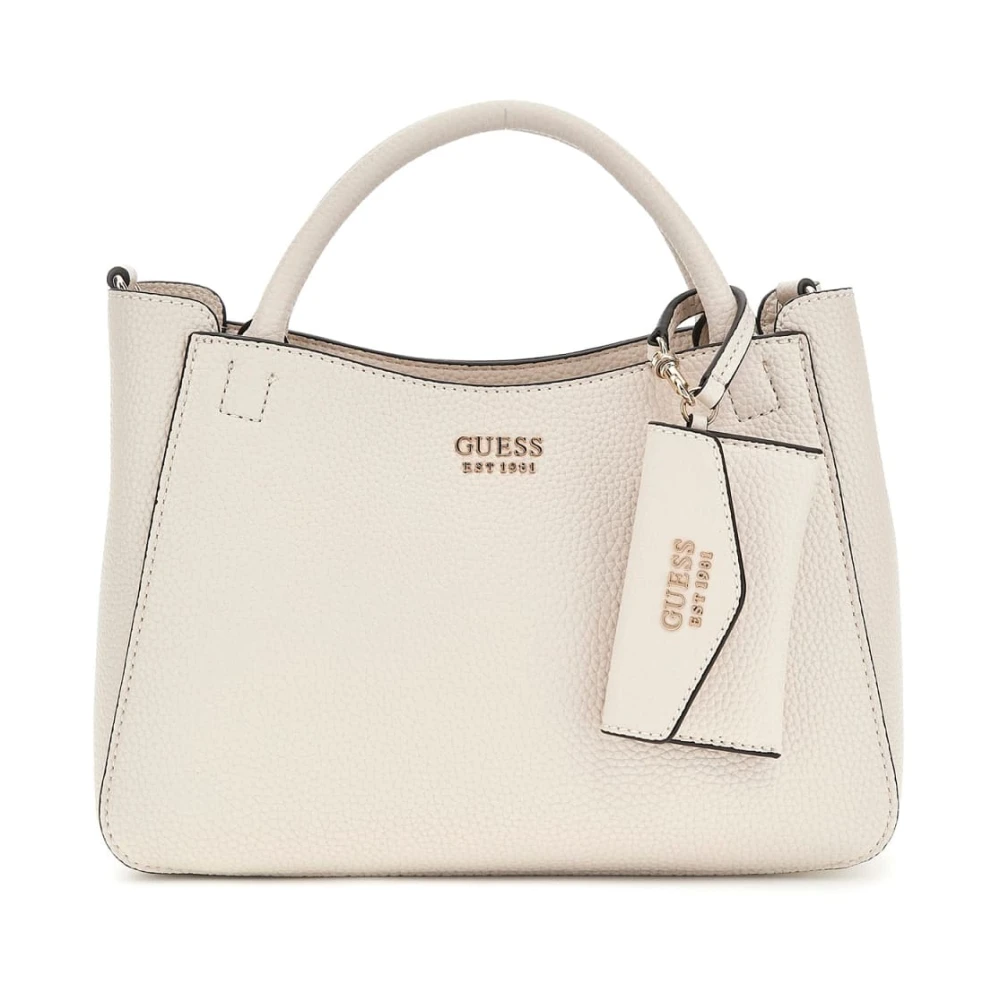 Guess Women's White Handbags, One Size, Brenton Bucket Bone Shoulder Bag