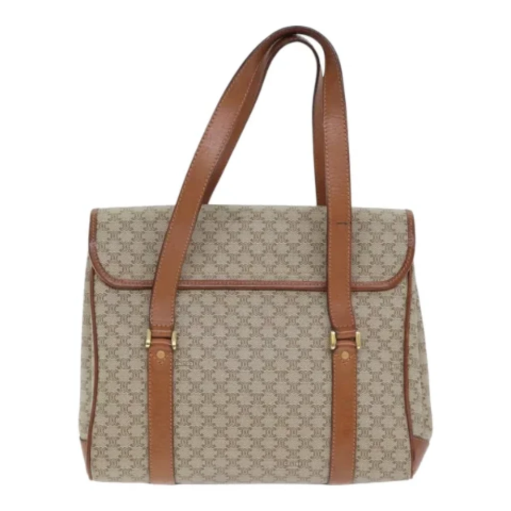 Celine Vintage Pre-owned Canvas handbags Beige Dames