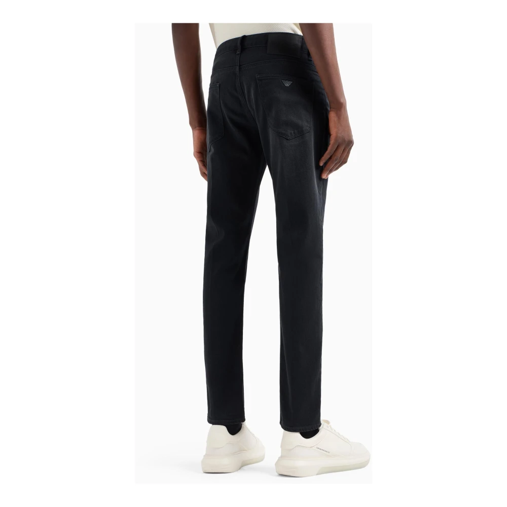Emporio Armani Lage taille vijf-pocket jeans Gray Heren