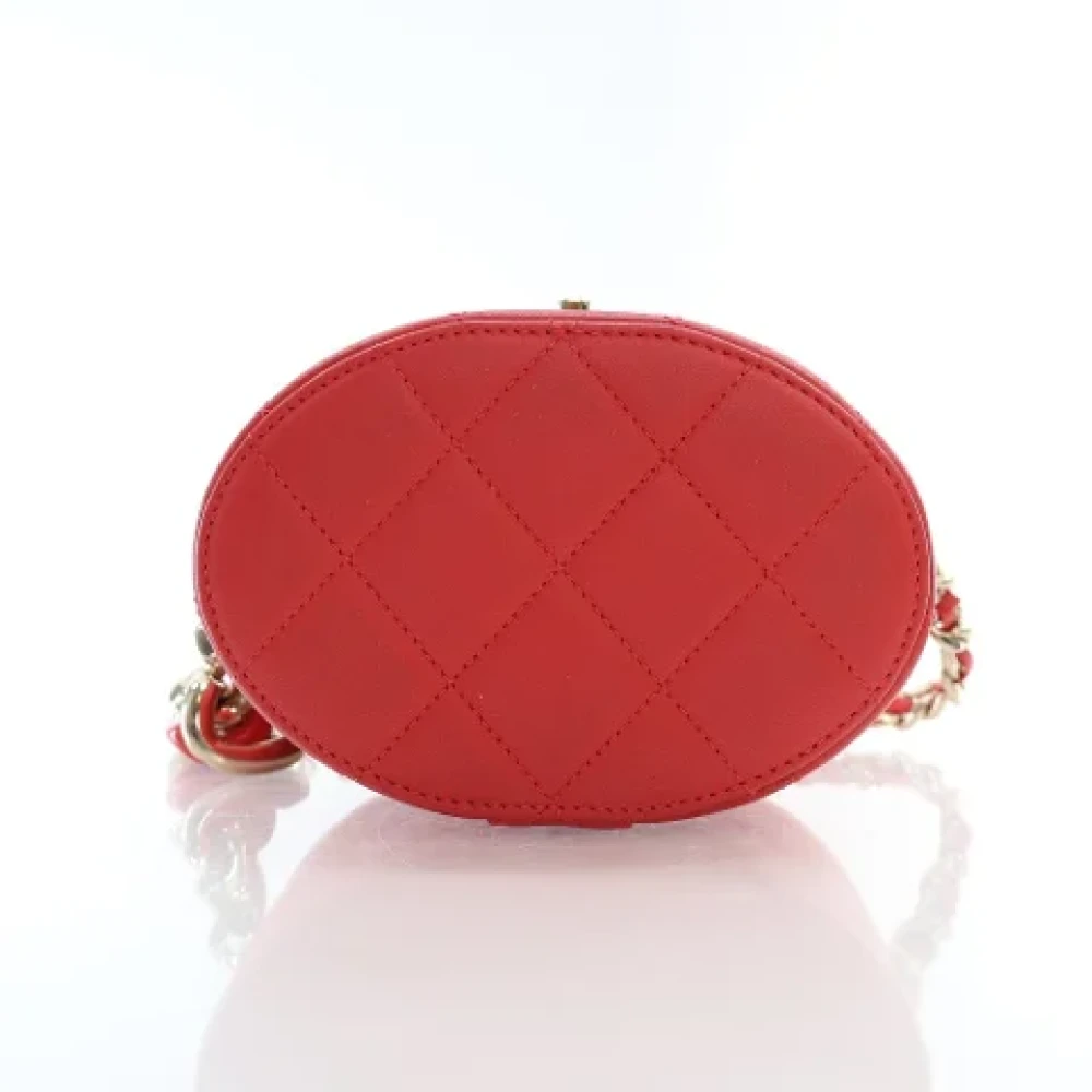 Chanel Vintage Pre-owned Leather handbags Orange Dames