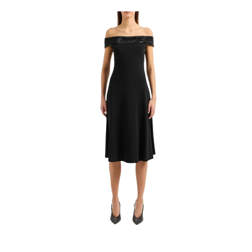 Emporio Armani Elegante Jurk voor Speciale Gelegenheden Black Dames