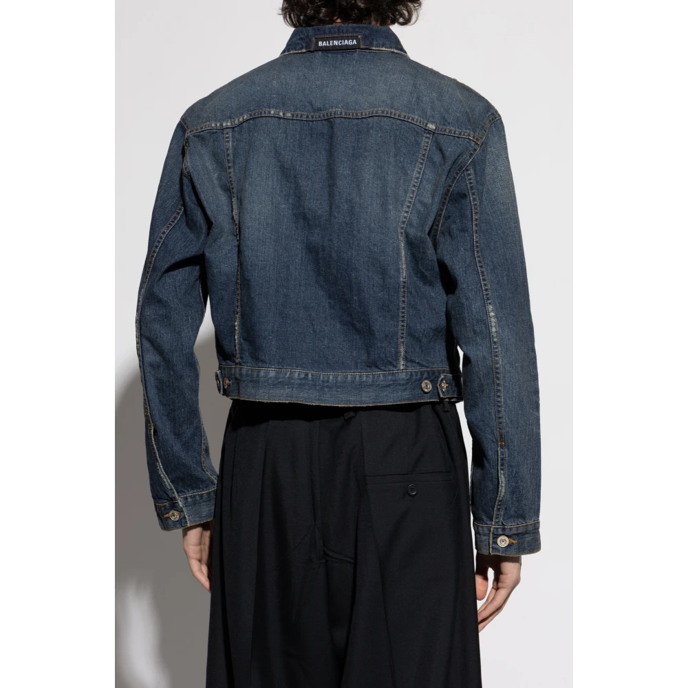 Balenciaga Denim Jas Blue Heren