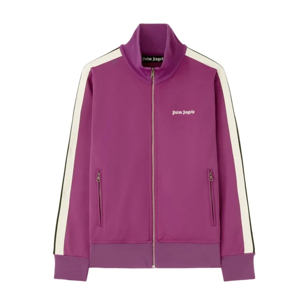 Palm Angels Men's Pink Logo Track Sweatshirt - Zip-Throughs - Xl - Sweatshirts & Hoodies