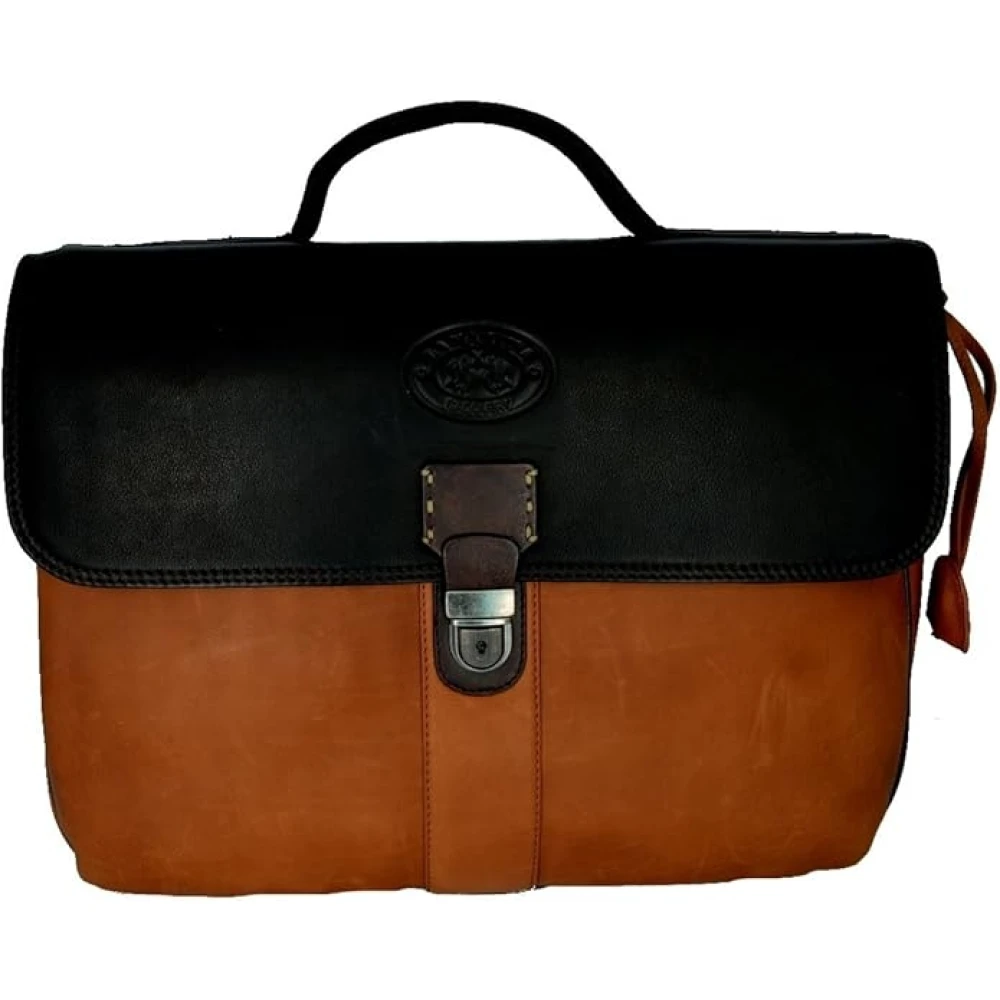 La Martina Women's Brown Messenger Business Briefcase Cognac Unisex - One Size - Bags