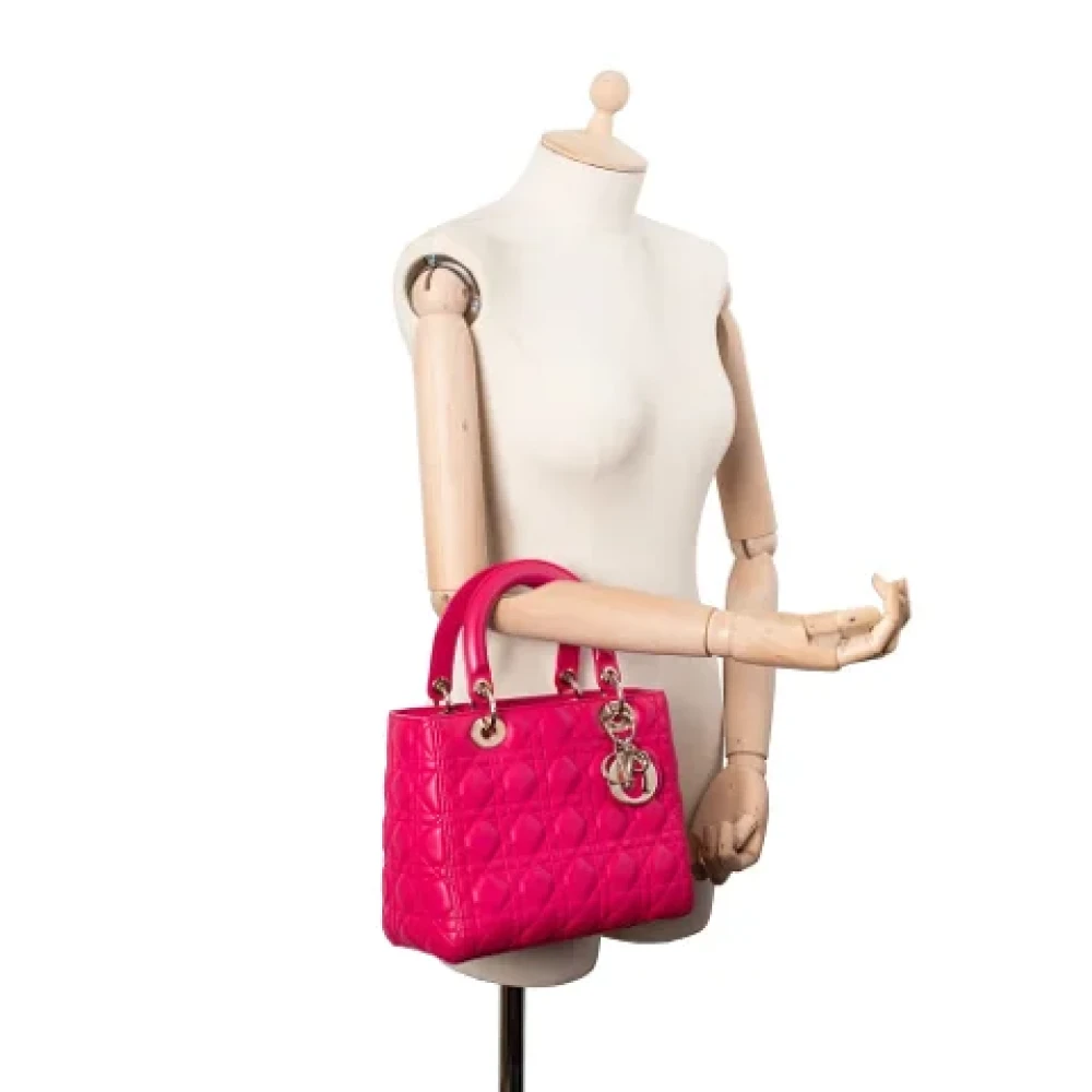 Dior Vintage Pre-owned Leather dior-bags Pink Dames