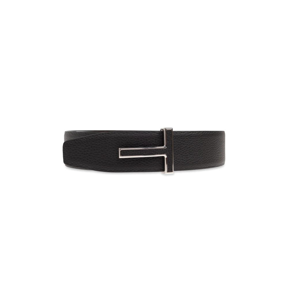 Tom Ford Leren riem Black Heren