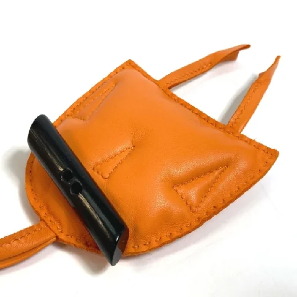 Hermès Vintage Pre-owned Leather key-holders Orange Dames
