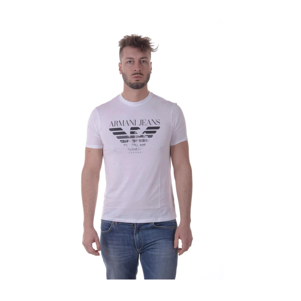 Armani Jeans Men's White T-Shirt Sweatshirt - T-Shirts - L - Tops