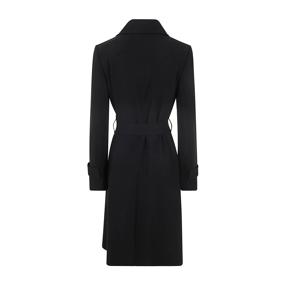 Theory Zwarte Tranch Candy Leren Jas Black Dames