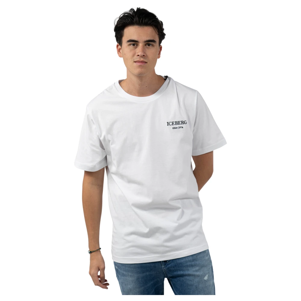 Iceberg Losse pasvorm T-shirt White Heren