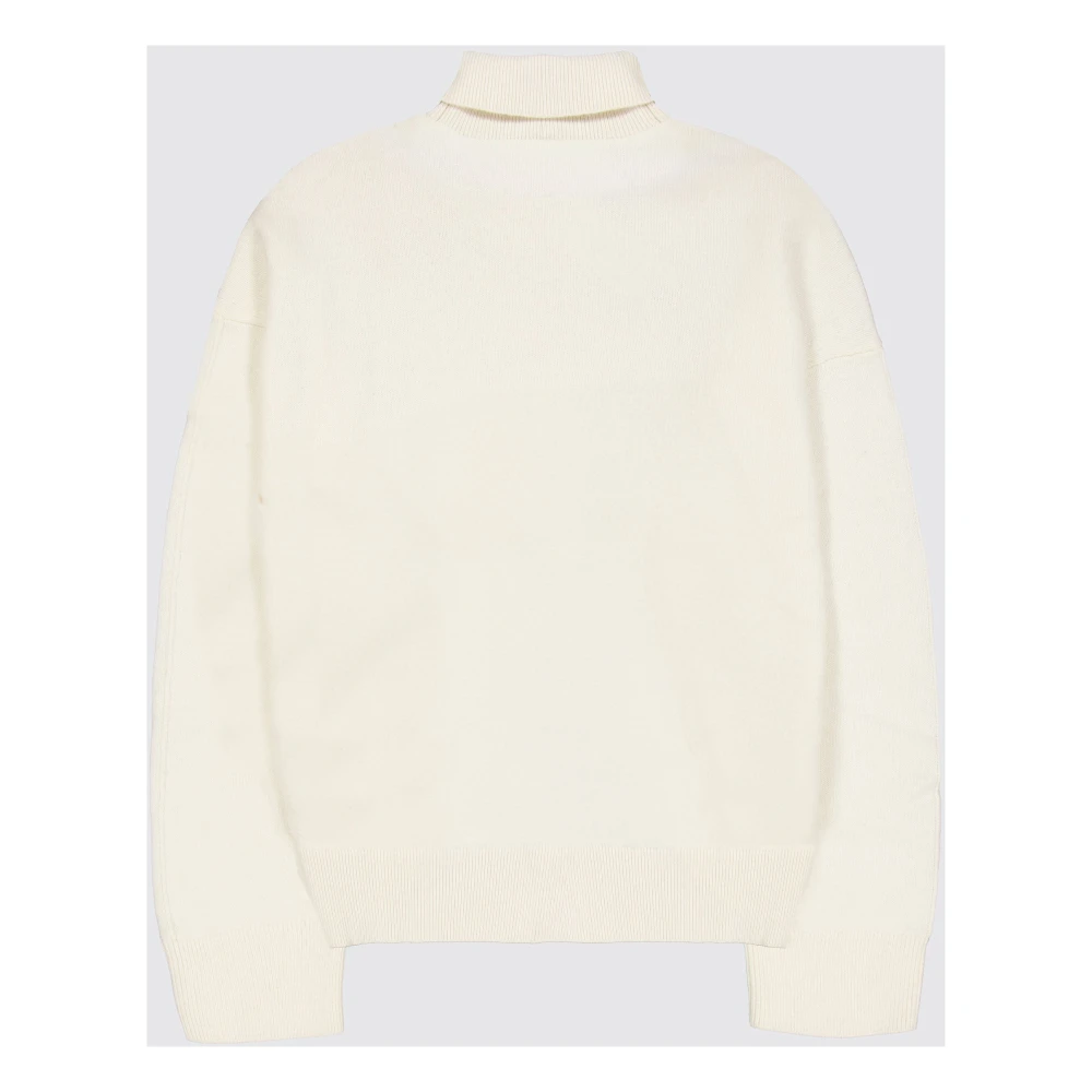 Laneus Oversized Asymmetrisch Merino Wol en Kasjmier Dolcevita Beige Dames