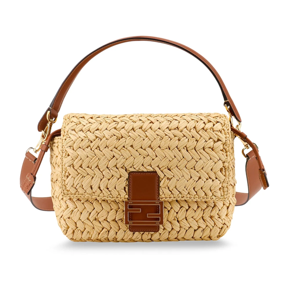 Fendi Women's Beige Mamma Baguette Medium - Handbags - One Size - Bags