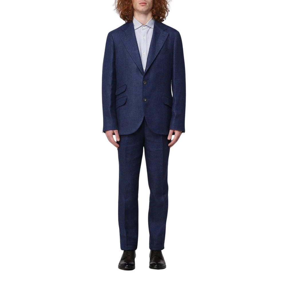 Suits > Suit Sets > Single Breasted Suits - - Brunello Cucinelli - Modalova
