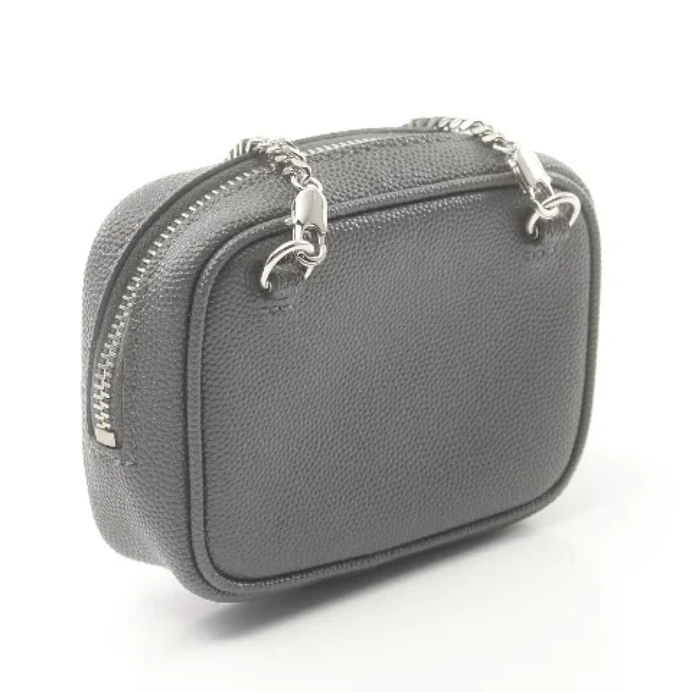 Yves Saint Laurent Vintage Pre-owned Leather shoulder-bags Gray Dames