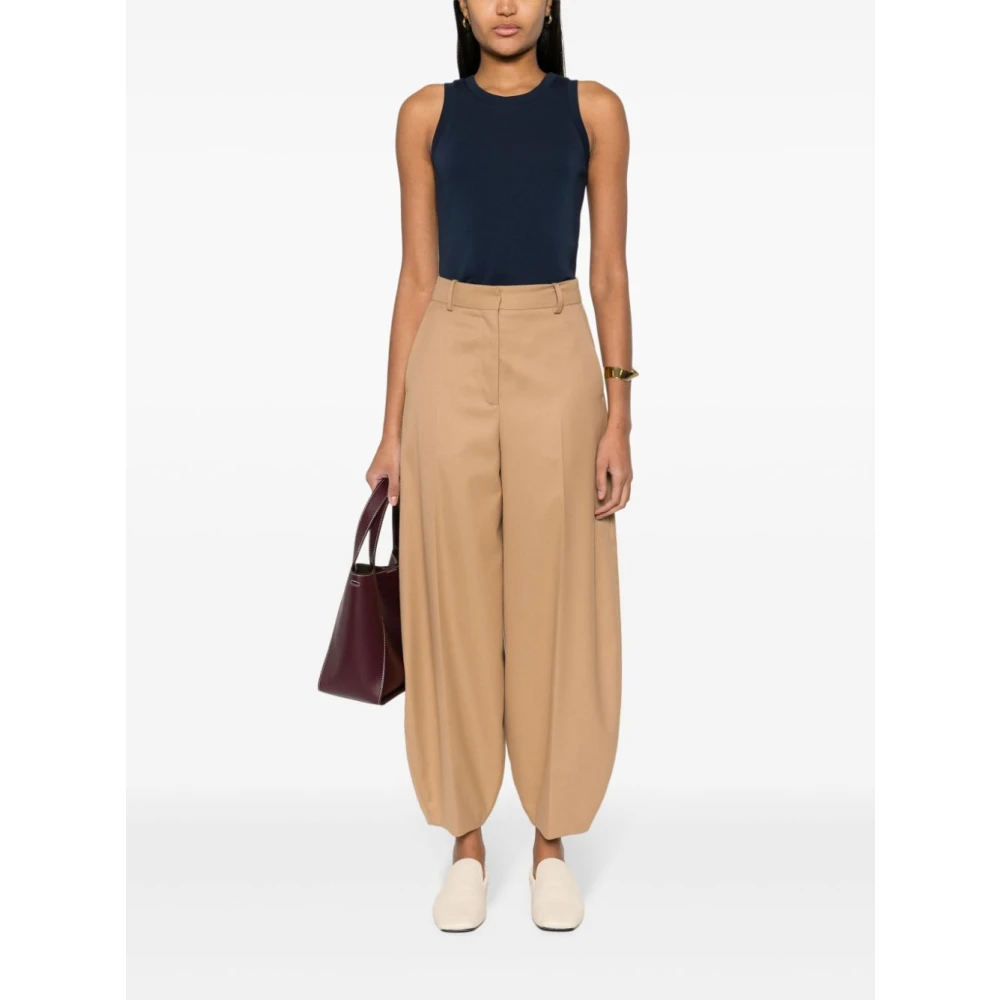 Max Mara Blauwe Geborduurde Mouwloze Top Blue Dames