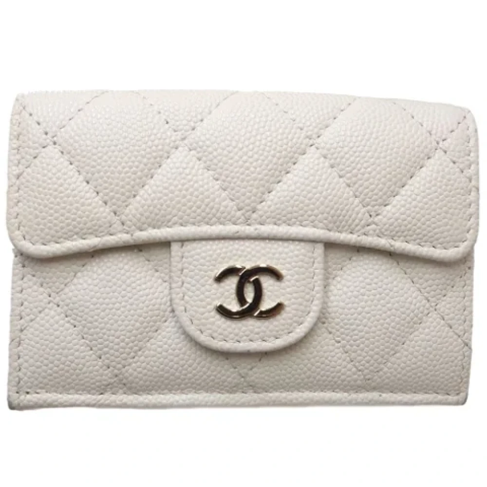 Chanel Vintage Pre-owned Leather wallets White Dames