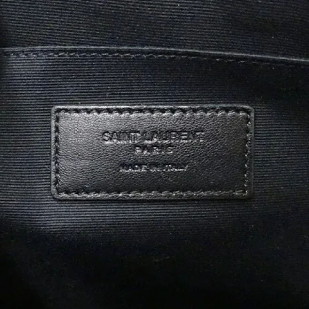 Saint Laurent Vintage Pre-owned Leather clutches Black Dames