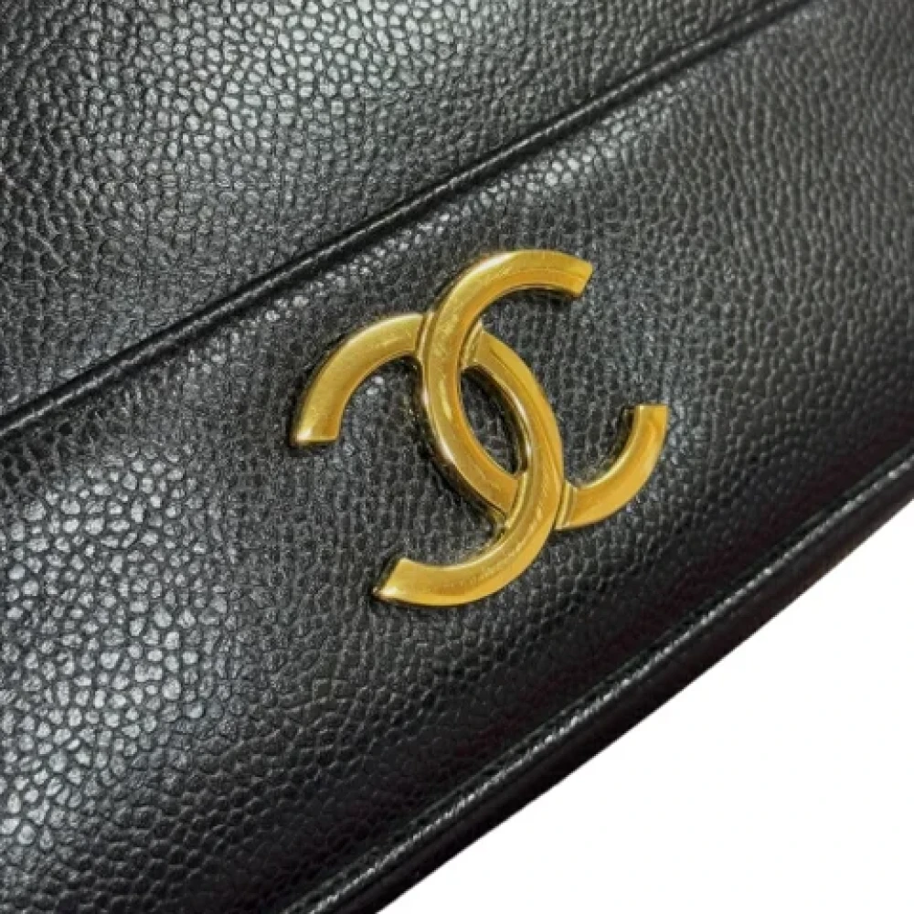 Chanel Vintage Pre-owned Leather totes Black Dames