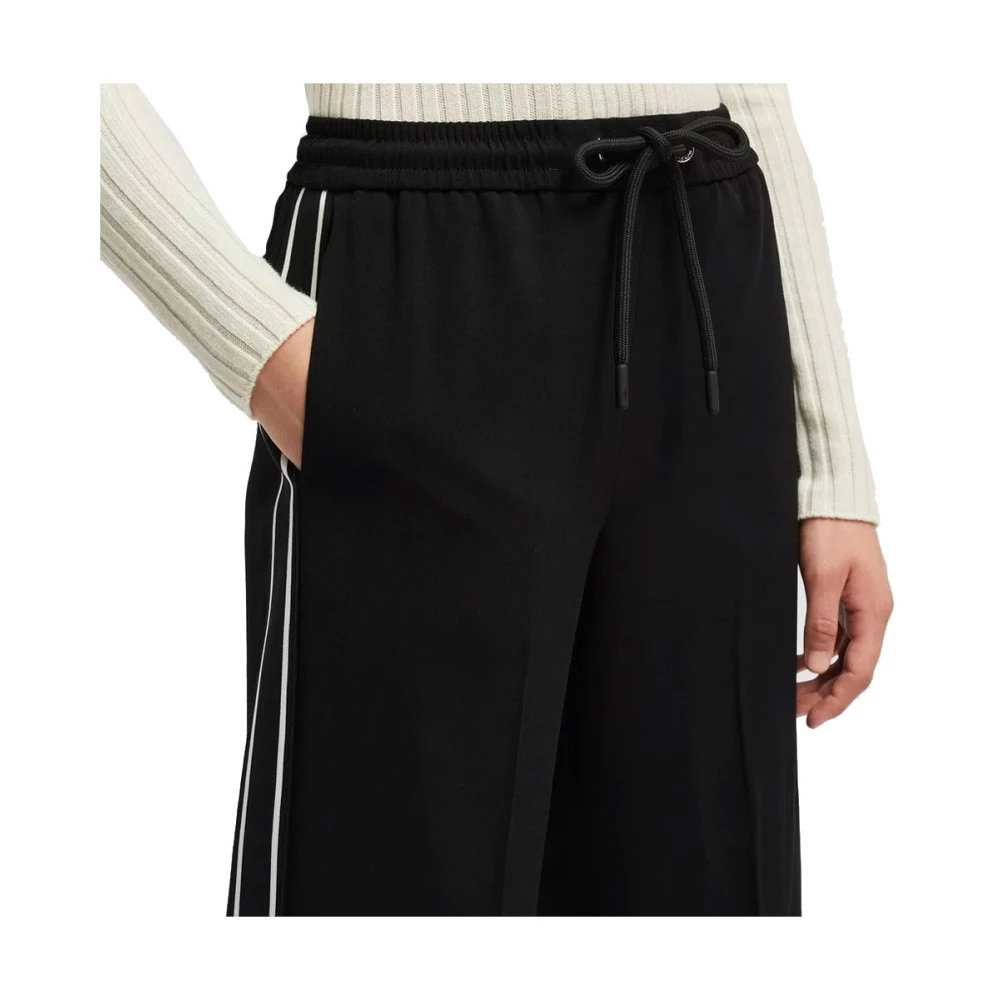 Moncler Satin Track Pants 90's Stijl Black Dames