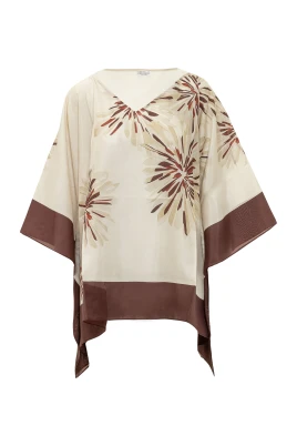 Bloom Print Poncho Top