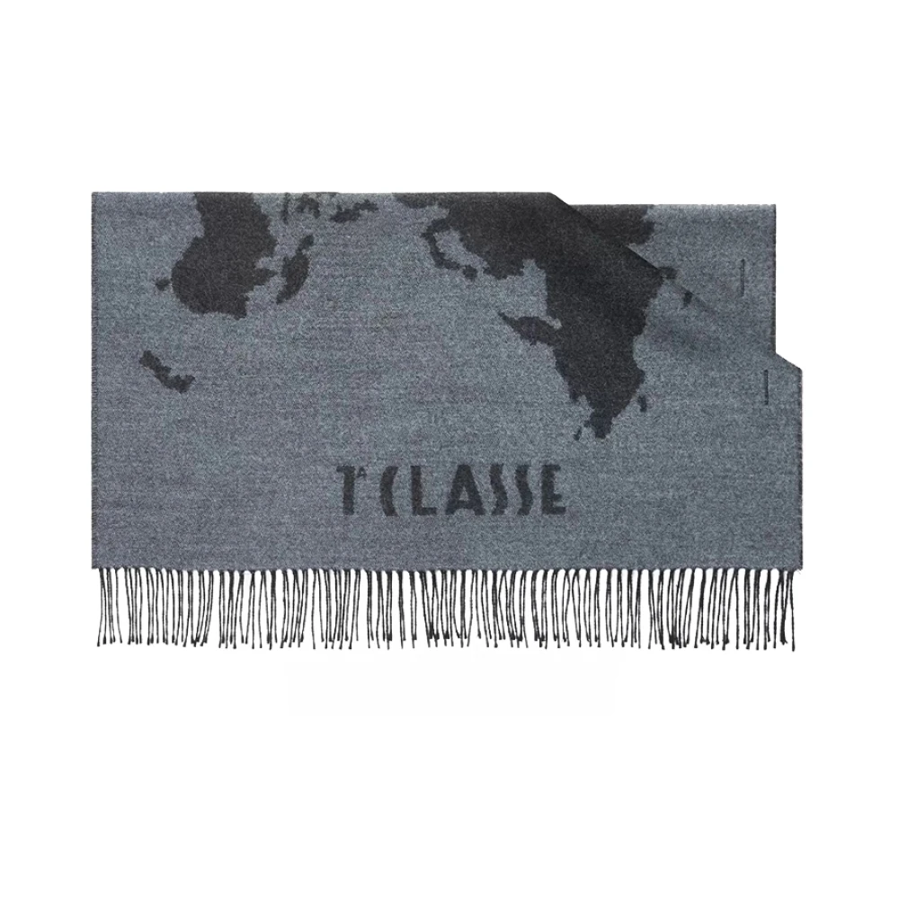 Alviero Martini 1a Classe Elegante Geo Map Sjaal Gray Dames