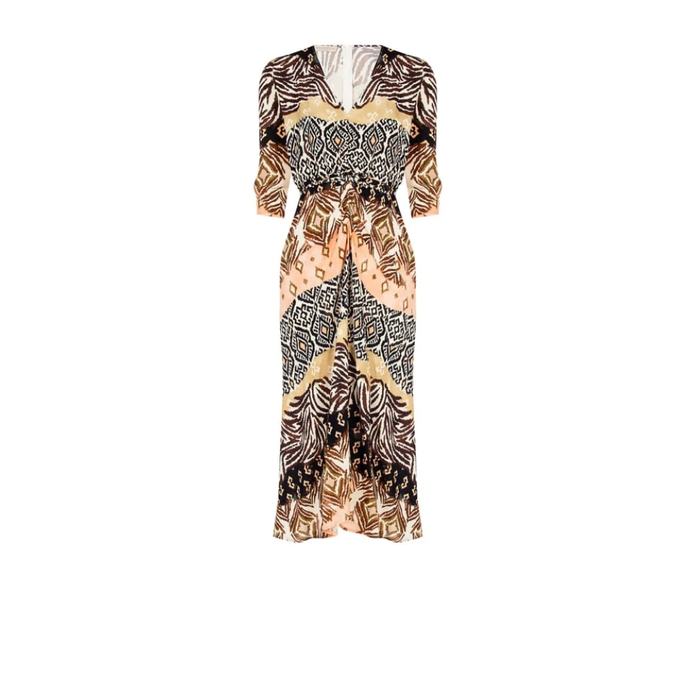 RINASCIMENTO Jurk met gekreukelde top en ritssluiting aan de achterkant Multicolor Dames