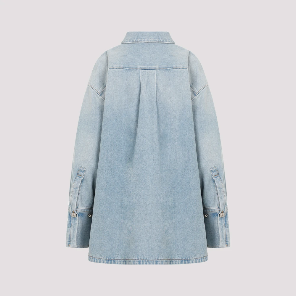 The Attico Lichtblauwe Denim Shirt Blue Dames