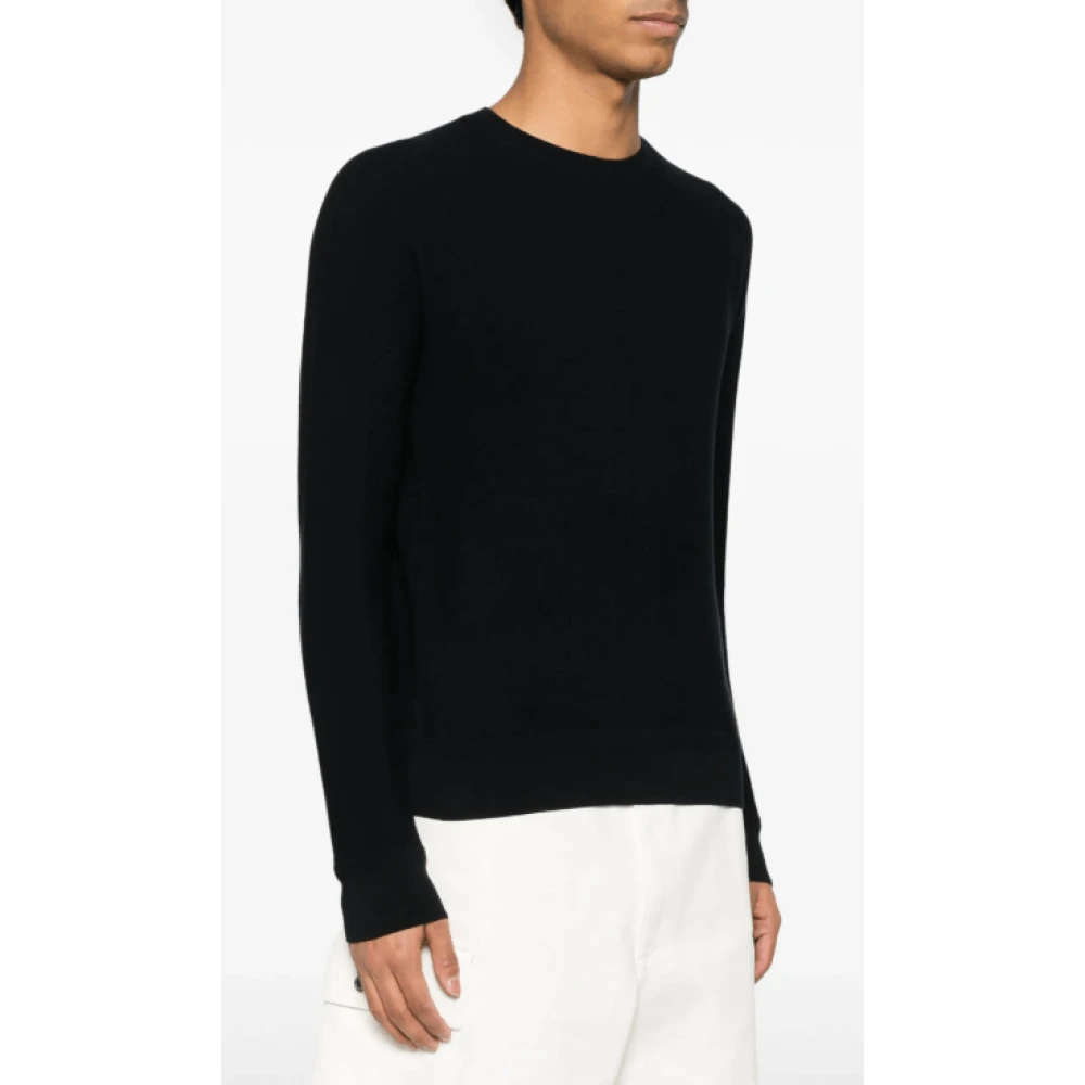 Moncler Midnight Blue Logo Patch Sweater Blue Heren