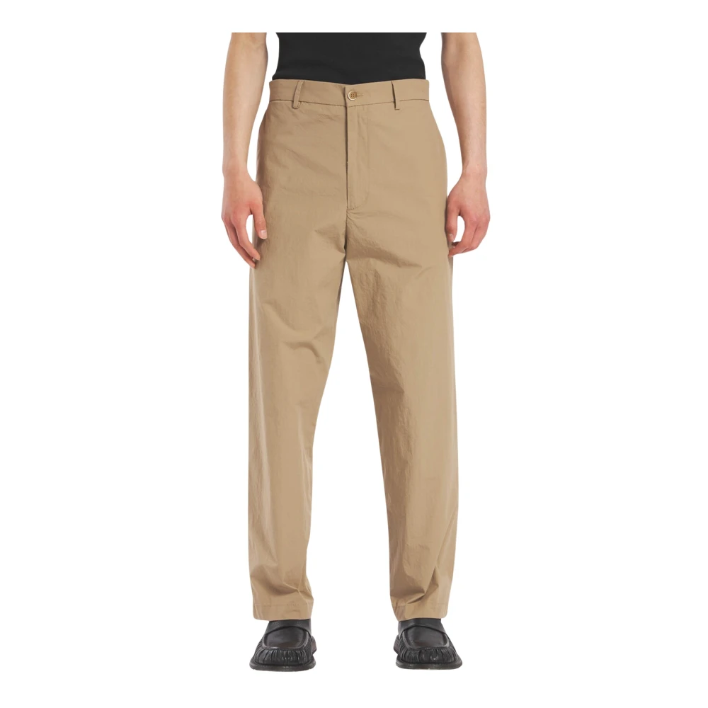 Barena Venezia Men's Beige Straight Leg Trousers With Side And Back Pockets - Straight Trousers - L - Trousers