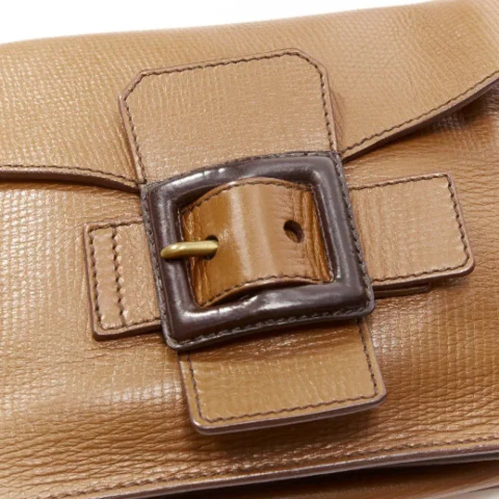 Miu Pre-owned Leather handbags Brown Dames