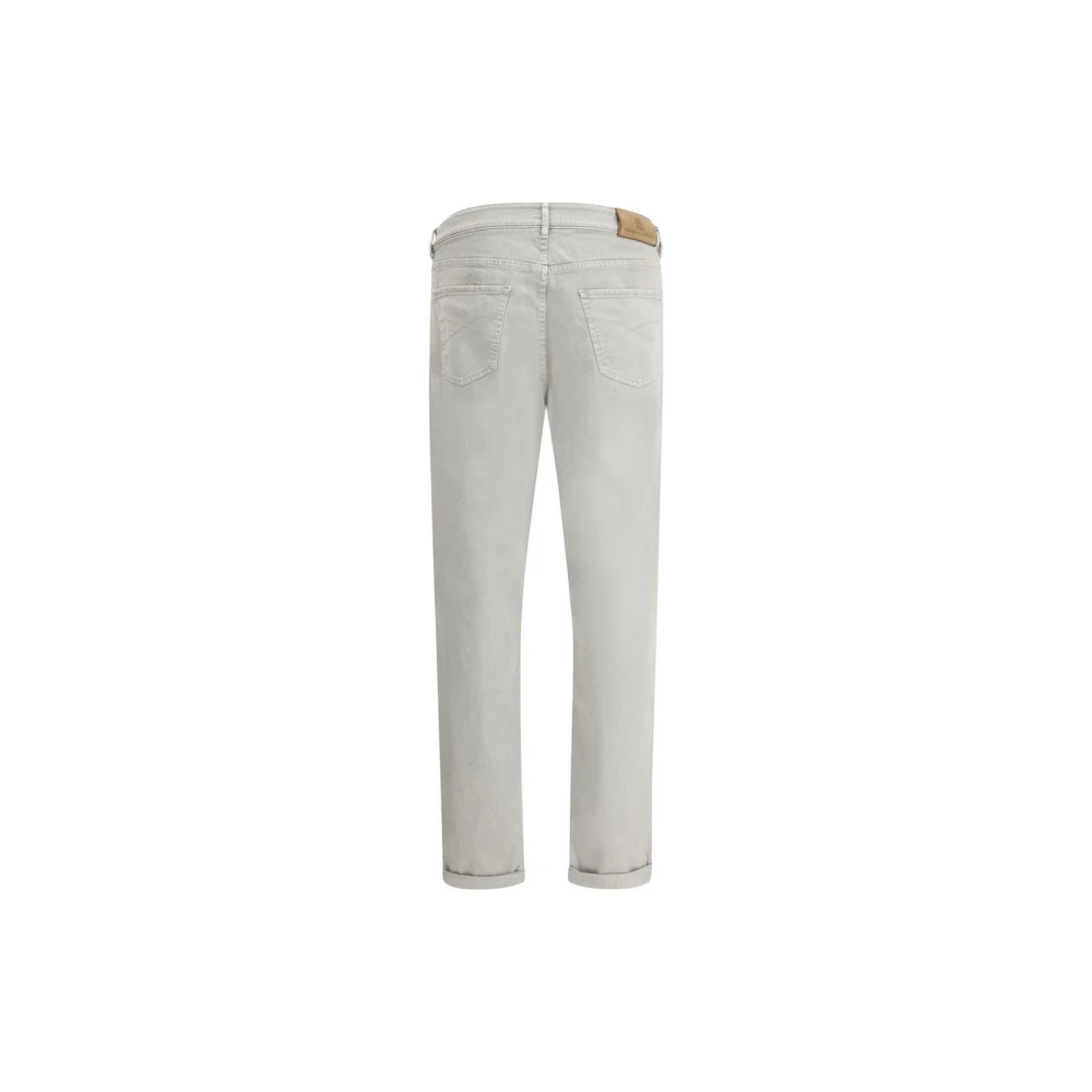 BRUNELLO CUCINELLI Denim Stretch Katoenen Broek Gray Heren