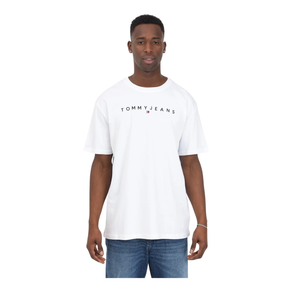 Tommy Jeans Heren Wit T-shirt Korte Mouw Casual White Heren