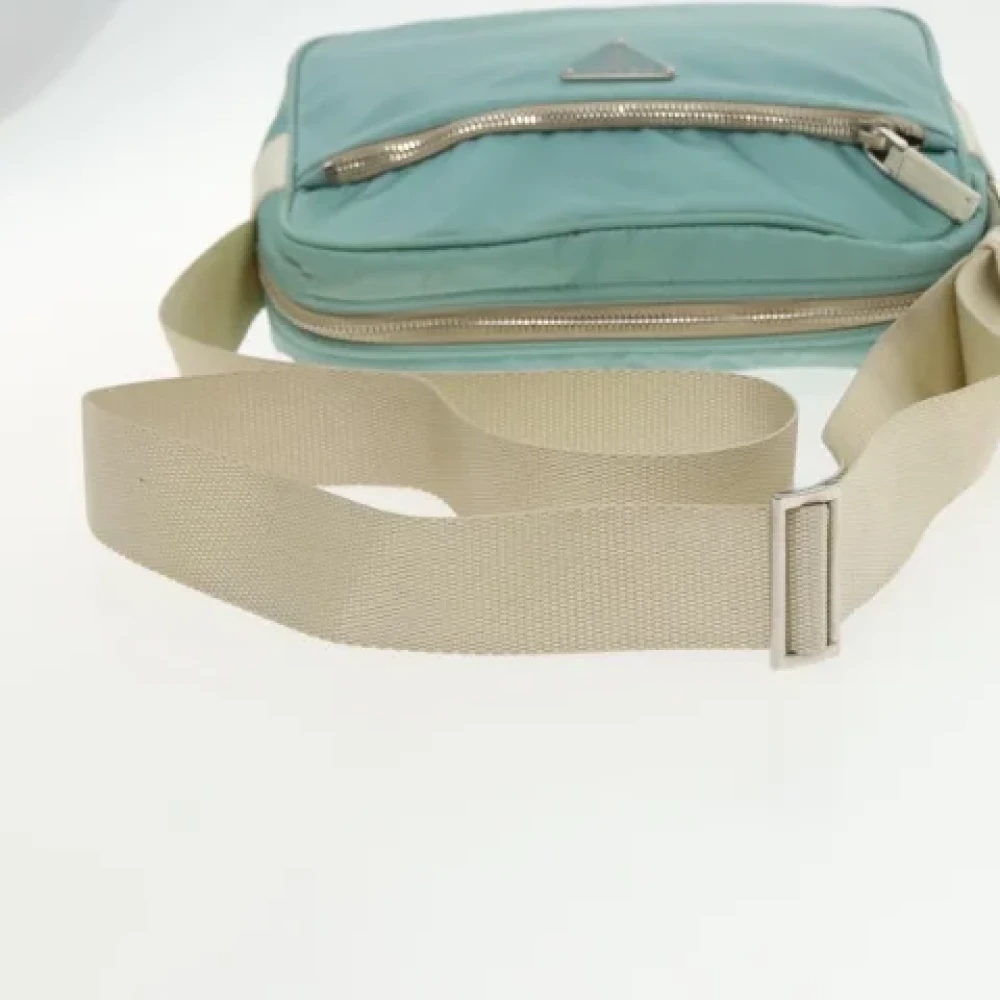 Prada Vintage Pre-owned Nylon prada-bags Blue Dames