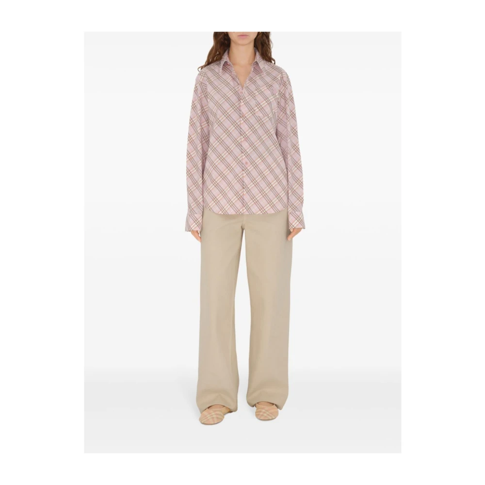 Burberry Stijlvolle Overhemden Collectie Pink Dames