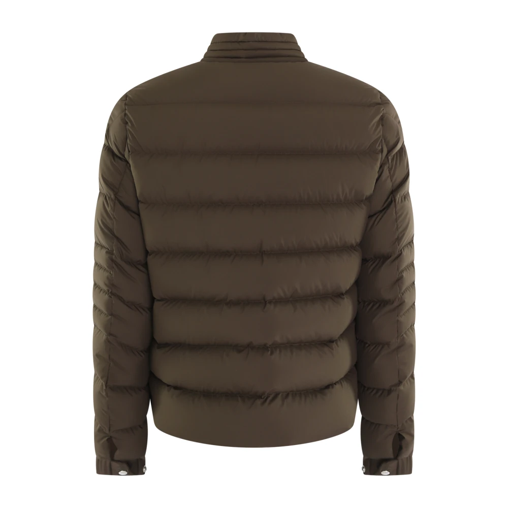 Moncler Stijlvolle Bikerjas Brown Heren