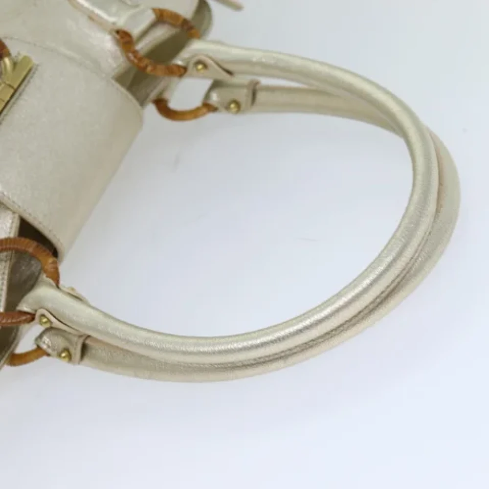Salvatore Ferragamo Pre-owned Leather handbags Beige Dames