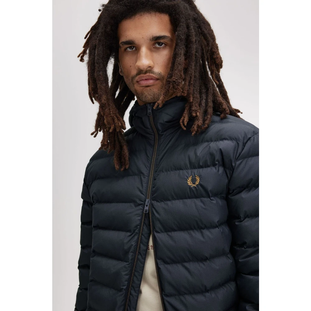 Fred Perry Blauwe Geïsoleerde Hoodie Jas Blue Heren