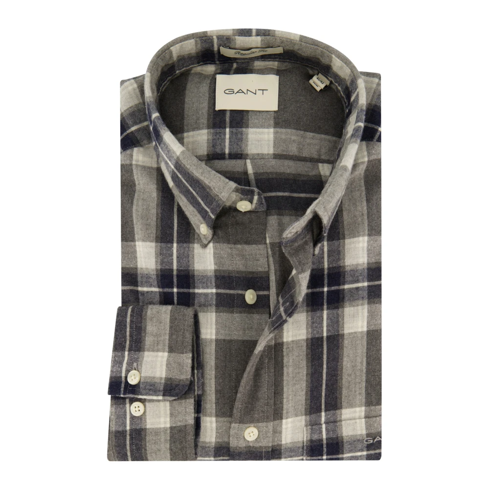 Gant Casual Grijs Overhemd Gray Heren